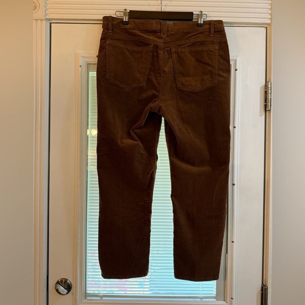 Democracy Brown Corduroy Ab Solution Pants Classic Straight-Leg Size 12 - Picture 5 of 12